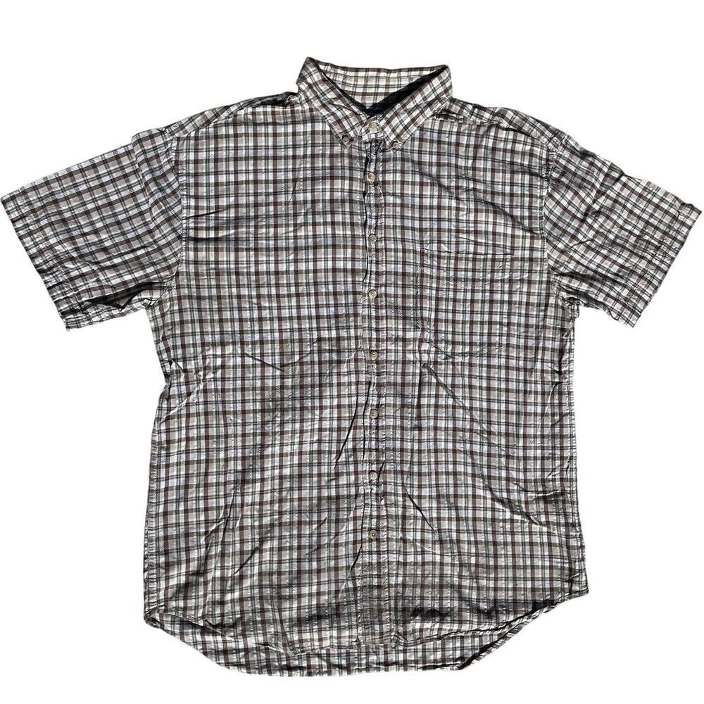 Vtg Plaid Old Navy Button Up XL